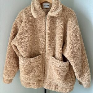 I.AM.GIA Pixie Sherpa Teddy Jacket | Full Zip Fleece | Camel Beige | XS